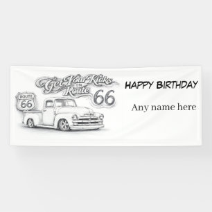 Bannière personnalisable Route 66
