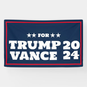 Bannière personnalisable Trump Vance 2024