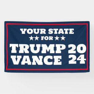 Bannière personnalisable Trump Vance 2024