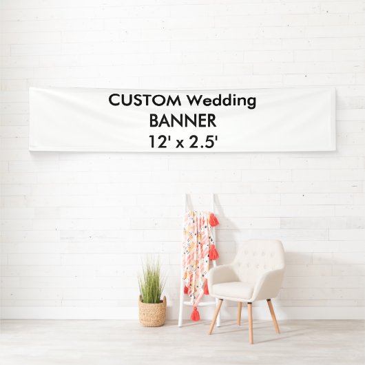 Bannière personnalisée 12 pouces x 2,5 pouces (En situation)