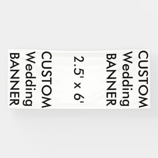 Bannière personnalisée 2,5 pouces x 6 pouces (Horizontal)