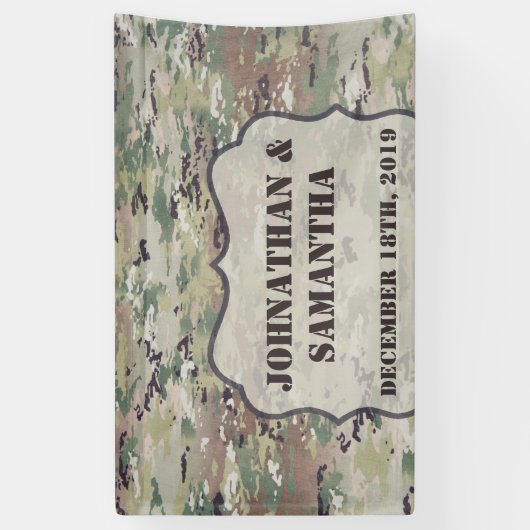 Bannière personnalisée 3'x5' Armée OCP Camo Unifor (Vertical)