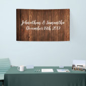 Bannière personnalisée 3'x5' Grange Bois Pays Rust (Salon professionnel)