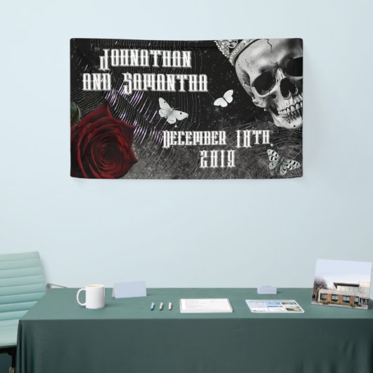 Bannière personnalisée 3'x5' hantée Adeline Zade M (Salon professionnel)