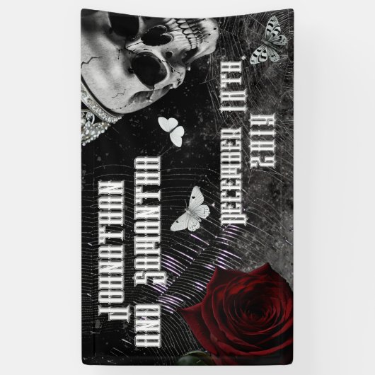 Bannière personnalisée 3'x5' hantée Adeline Zade M (Vertical)