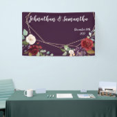 Bannière personnalisée 3'x5' Plum violet Rose or G (Salon professionnel)