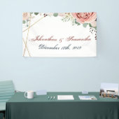 Bannière personnalisée 3'x5' Rose de jardin géomét (Salon professionnel)