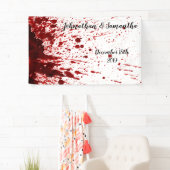 Bannière personnalisée 3'x5' Splatz sanguin Vampir (En situation)