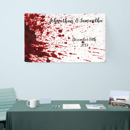 Bannière personnalisée 3'x5' Splatz sanguin Vampir (Salon professionnel)