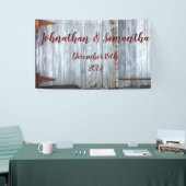 Bannière personnalisée 3'x5' White Wash Wood Barn  (Salon professionnel)