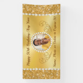 Bannière personnalisée 50e anniversaire avec PHOTO (Verticale)