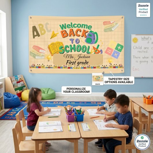 Bannière personnalisée avec le nom de l'enseignant