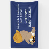 Bannière personnalisée Baby shower de construction (Vertical)