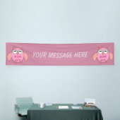 Bannière personnalisée Chouette de message d'amour (Salon professionnel)