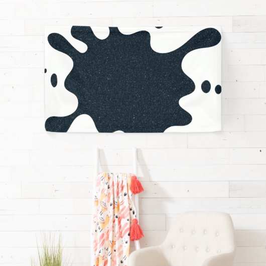 Bannière personnalisée Custom Ink Splash – Charbon (En situation)