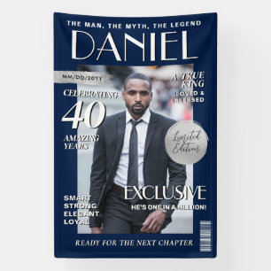 Bannière personnalisée d'anniversaire, couverture