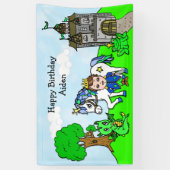 Bannière personnalisée d'anniversaire de prince au (Vertical)