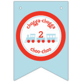 Bannière personnalisée d'anniversaire de train (Premier drapeau)