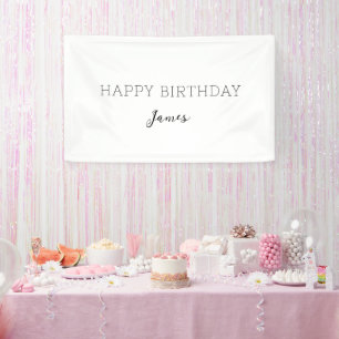 Bannière personnalisée d'anniversaire Nom d'annive