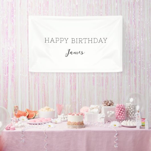 Bannière personnalisée d'anniversaire Nom d'annive (Fête)