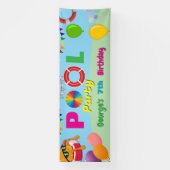 Bannière personnalisée d'anniversaire pour fête au (Verticale)