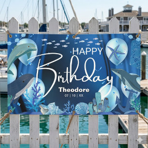 Bannière personnalisée d'anniversaire pour plongée