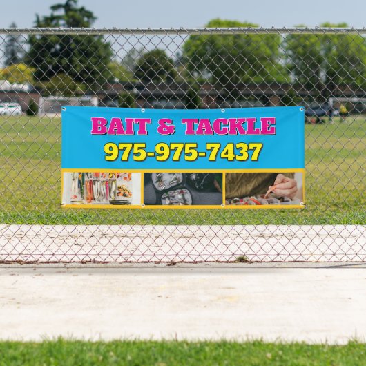 Bannière personnalisée d'appât et de poignée (En situation)