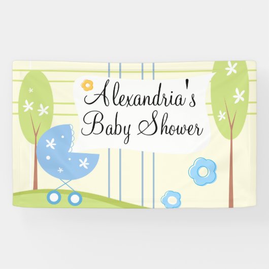 Bannière personnalisée de baby shower de garçon de (Horizontal)