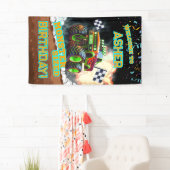 Bannière personnalisée de camion monstre orange lu (En situation)