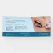 Bannière personnalisée de clinique dentaire (Horizontal)