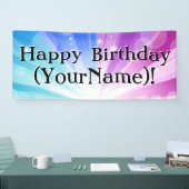 Bannière personnalisée de fête d'anniversaire Blue (Salon professionnel)