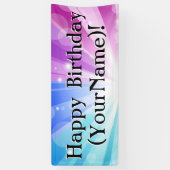Bannière personnalisée de fête d'anniversaire Blue (Vertical)