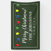 Bannière personnalisée de fête de Noël pour la fam (Vertical)