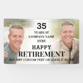 Bannière personnalisée de fête de retraite heureus (Horizontal)