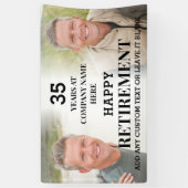 Bannière personnalisée de fête de retraite heureus (Vertical)