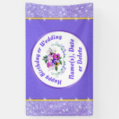 Bannière personnalisée de joyeux anniversaire flor (Vertical)