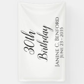 Bannière personnalisée de la fête du 30e anniversa (Vertical)