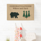 Bannière personnalisée de l'ours rustique (En situation)