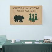 Bannière personnalisée de l'ours rustique (Salon professionnel)