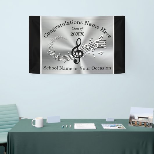 Bannière personnalisée de musique d'obtention du (Salon professionnel)