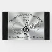 Bannière personnalisée de musique d'obtention du (Horizontal)