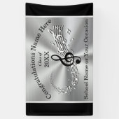 Bannière personnalisée de musique d'obtention du (Vertical)