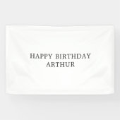 Bannière personnalisée de nom d'anniversaire, drap (Horizontal)