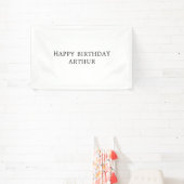 Bannière personnalisée de nom d'anniversaire, drap (Insitu)