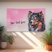 Bannière personnalisée de peinture de chien de gar
