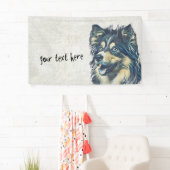 Bannière personnalisée de peinture de chien de gar (En situation)