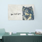 Bannière personnalisée de peinture de chien de gar (Salon professionnel)