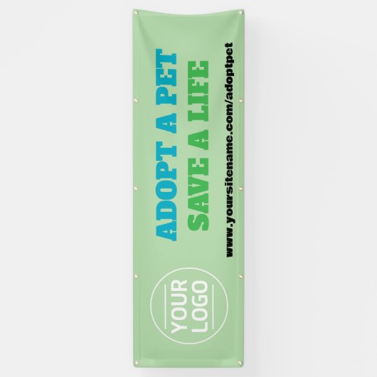 Bannière personnalisée de photo d'adoption d'anima (Vertical)