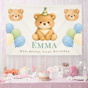 Bannière personnalisée de premier anniversaire de