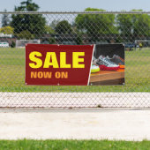 Bannière personnalisée de publicité pour vente en  (En situation)